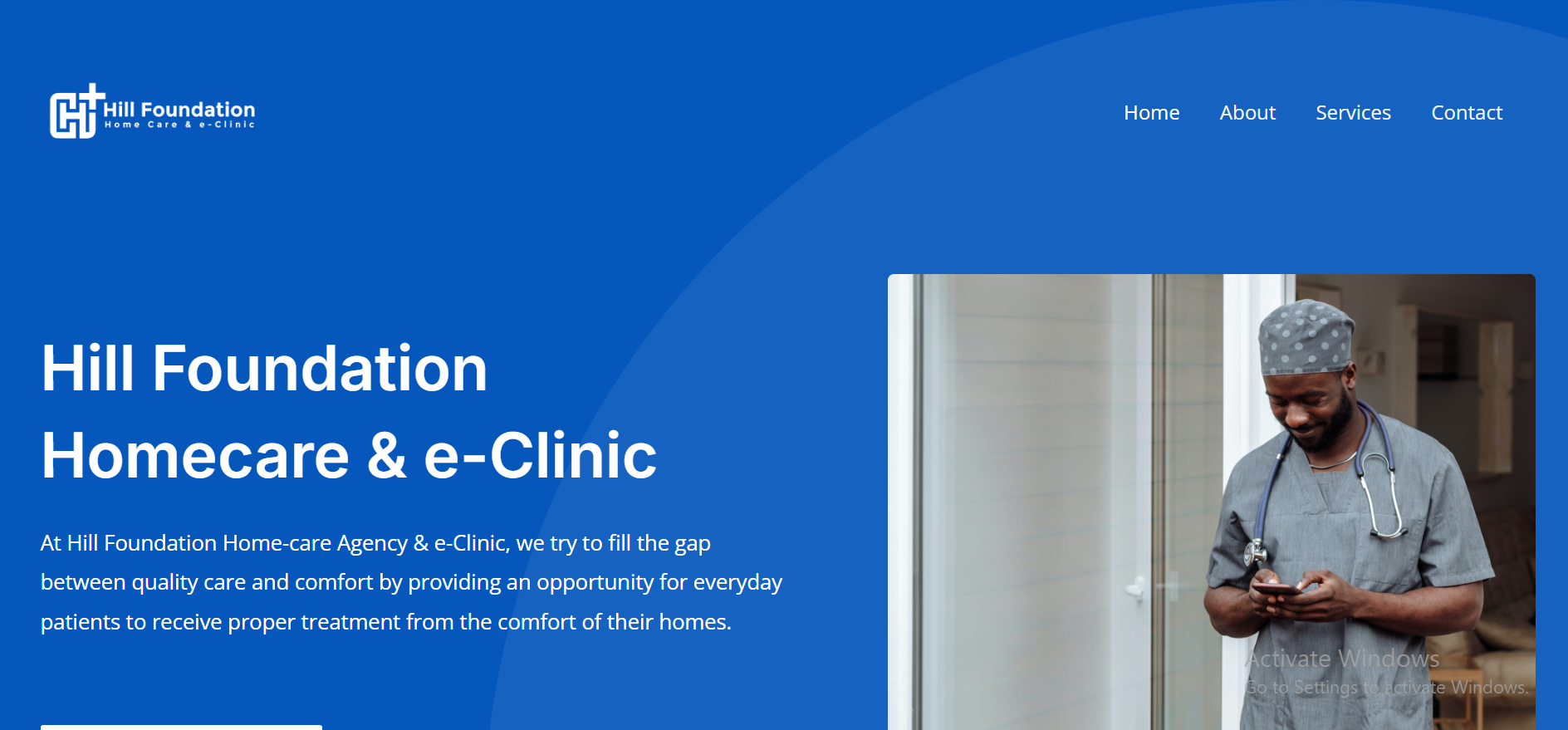 Hillfoundation HC homepage screenshot